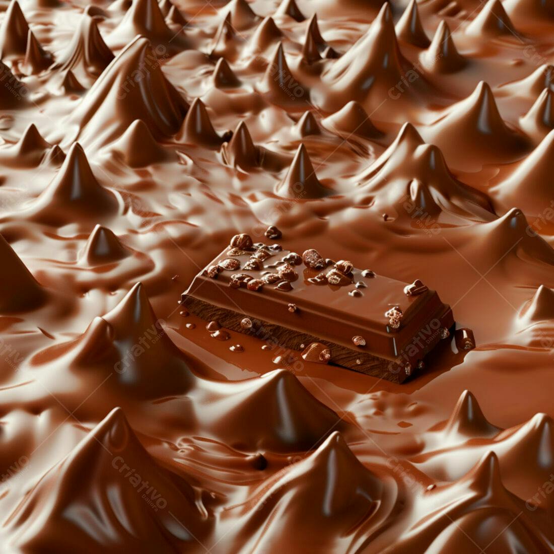 Chocolate amargo com crocância em textura cremosa