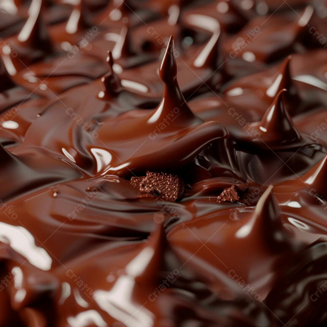 Chocolate derretido textura rica