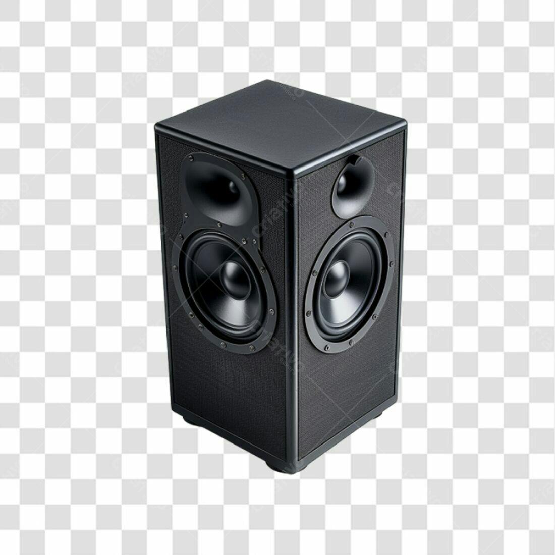 Icone Caixa de Som Preta PNG com fundo transparente