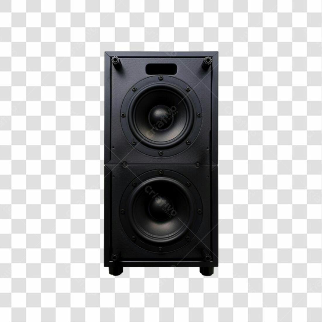 Icone Caixa de Som Preta PNG com fundo transparente
