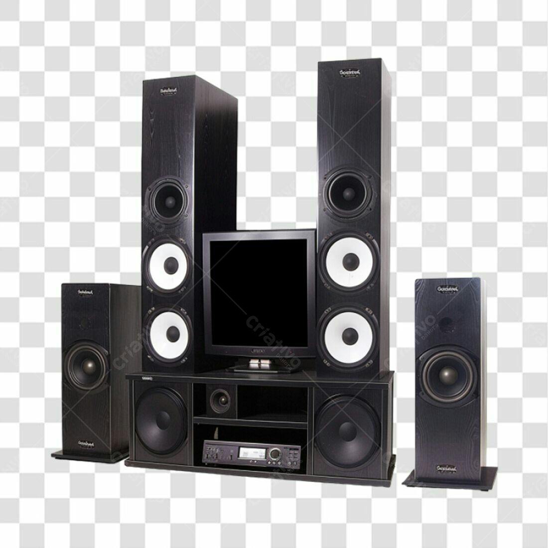 Icone Home Theater Preto PNG com fundo transparente