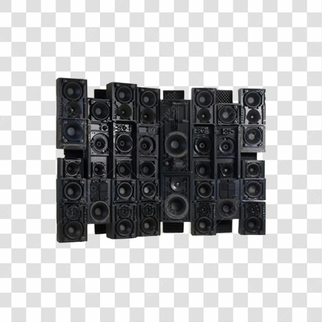 Imagem PNG Parede de Caixas de Som com fundo transparente