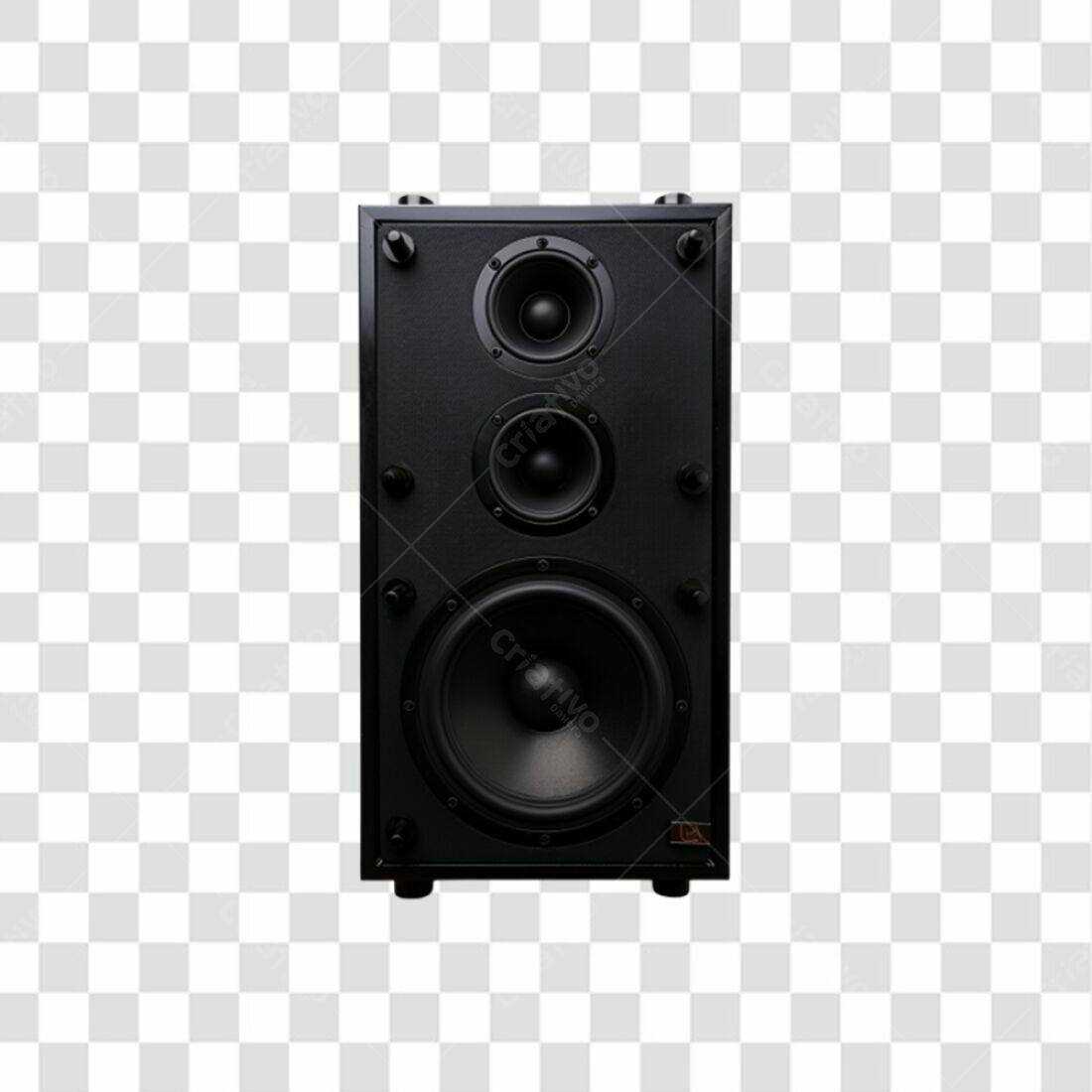 Icone Caixa de Som Preta PNG com fundo transparente