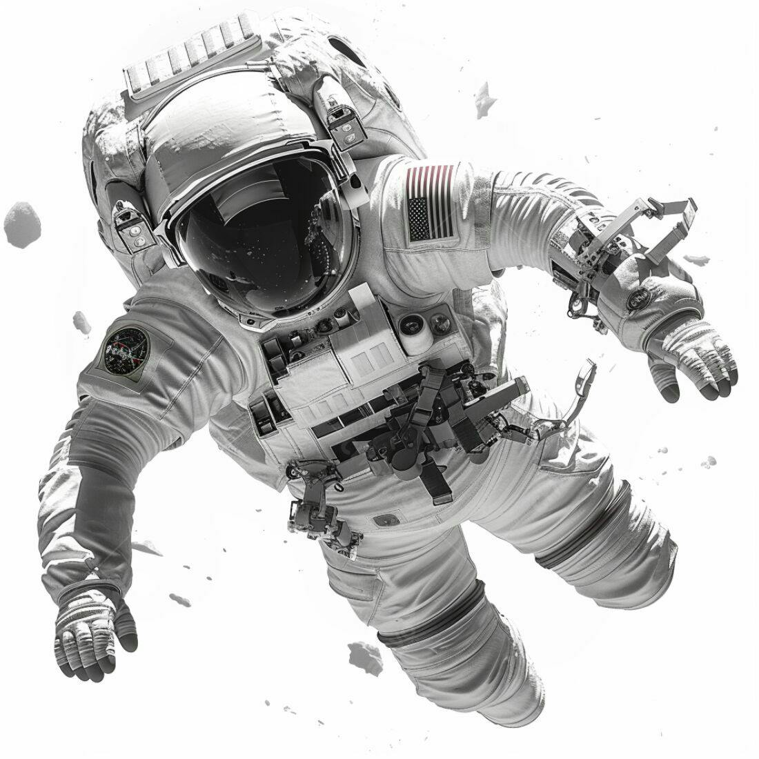 Astronauta flutuando no espaço