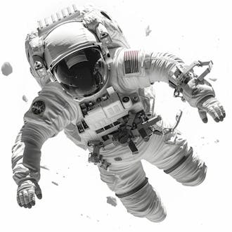 Designerdamissao an realistic astronaut flies and reaches forwa 16fc 3923 5d 6e 4970 b 76f 0071b 381c 12c