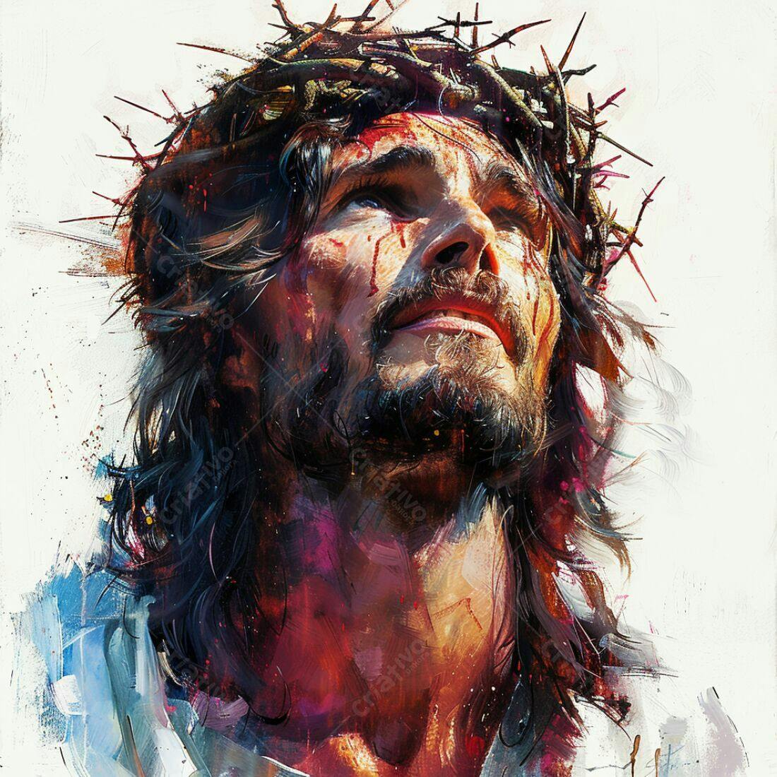 Jesus Cristo Coroa de Espinhos Arte Digital