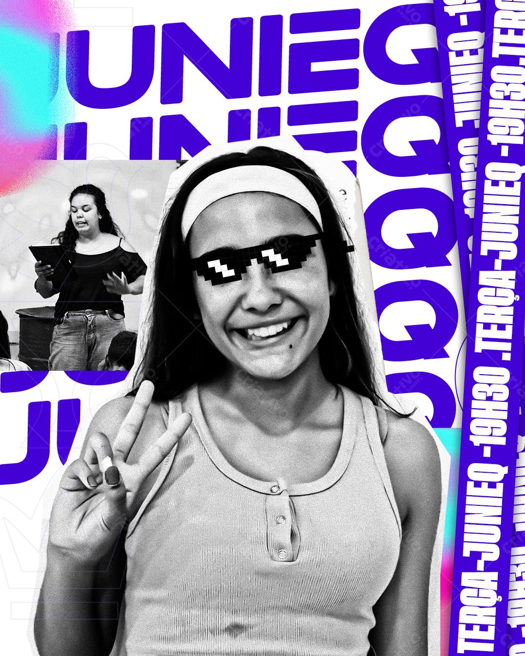 Flyer para Evento Juvenil PSD Editável