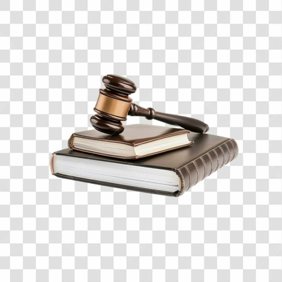 Icone Justiça Martelo e Livros PNG com fundo transparente