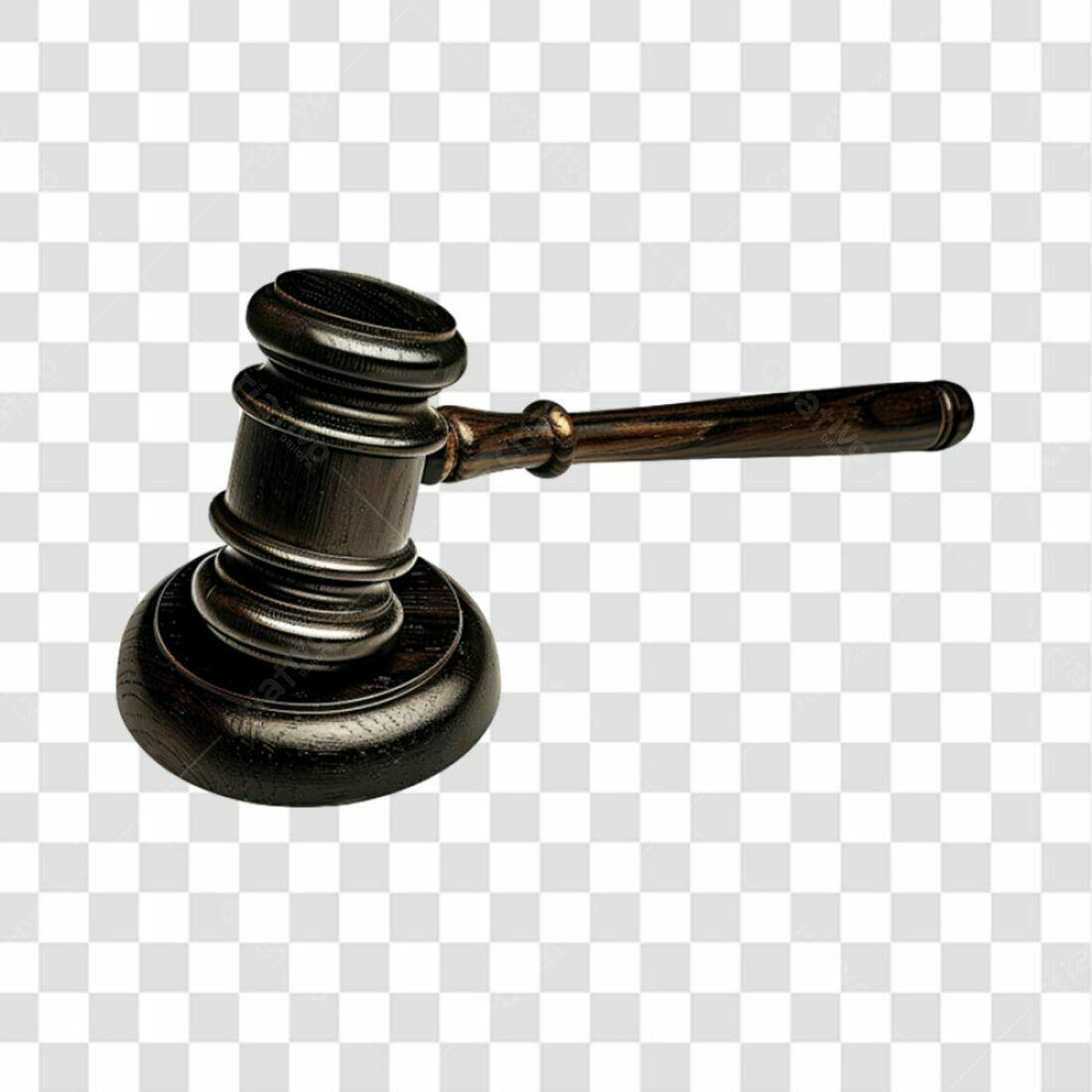 Icone Justiça Martelo Madeira PNG com fundo transparente
