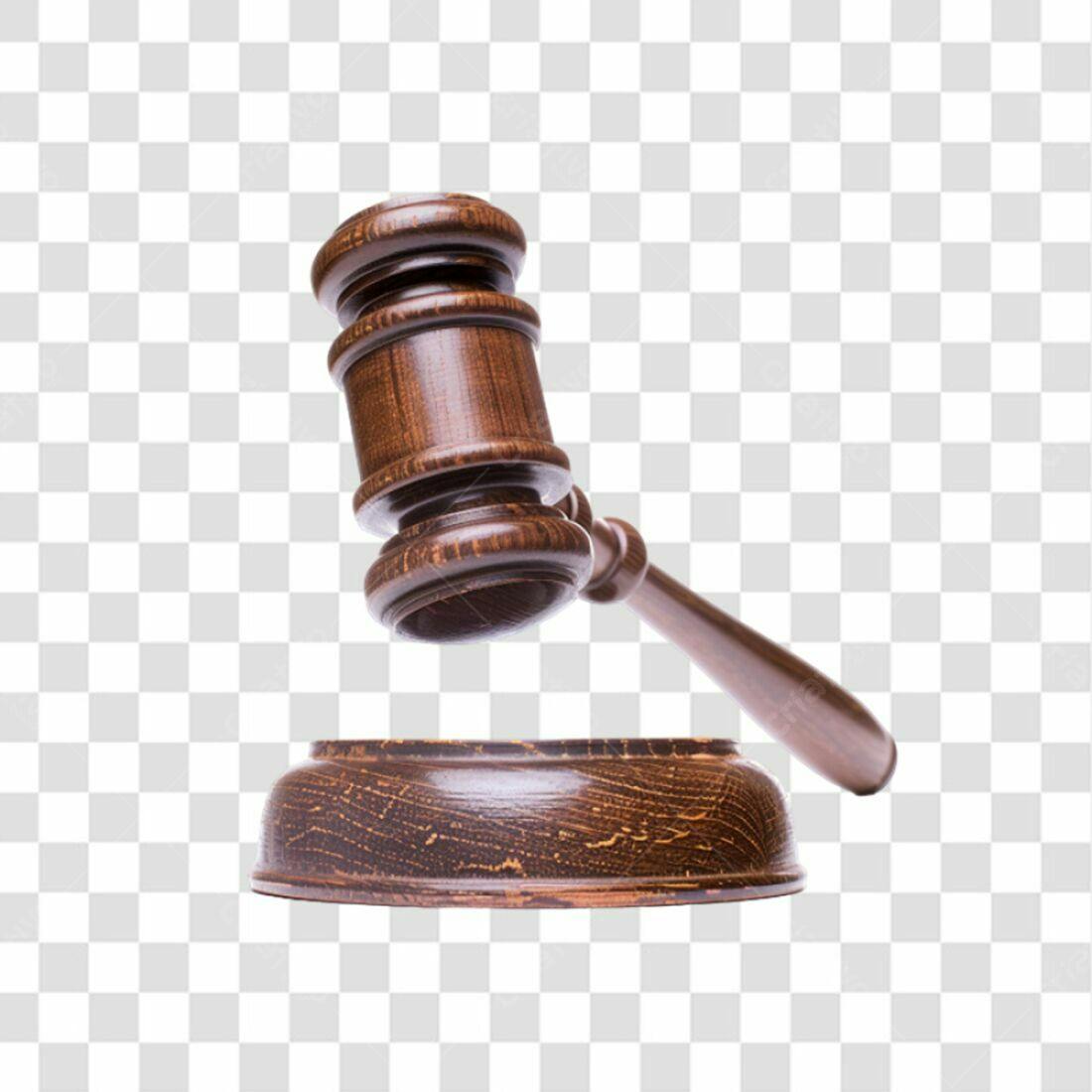 Icone Justiça Martelo Madeira PNG com fundo transparente