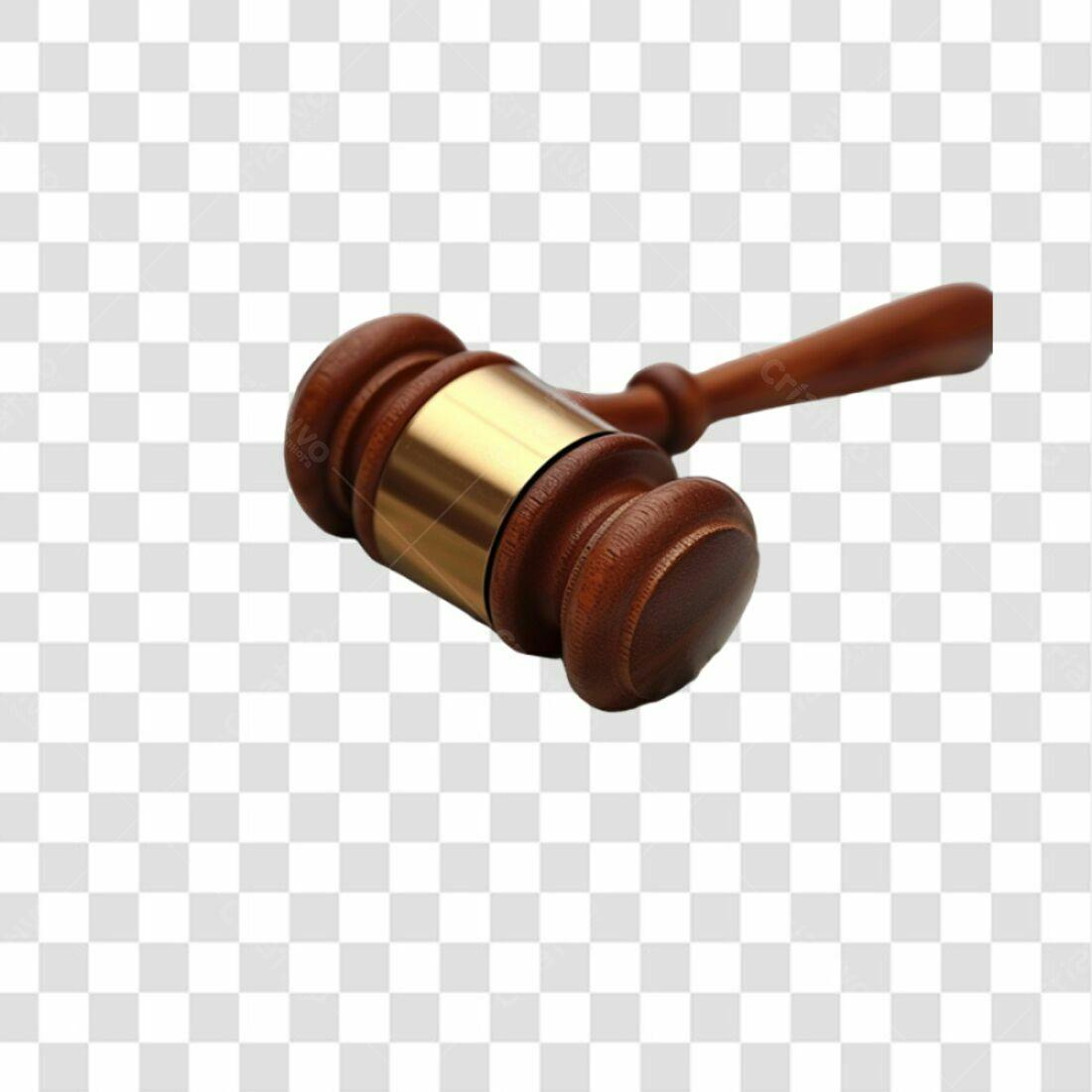 Icone Judiciário Martelo Madeira PNG com fundo transparente