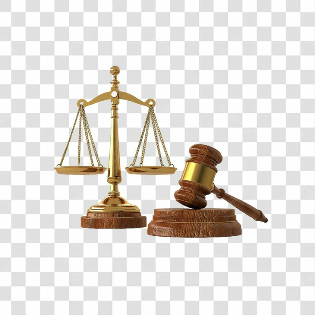 Icone Justiça Balança e Martelo PNG com fundo transparente