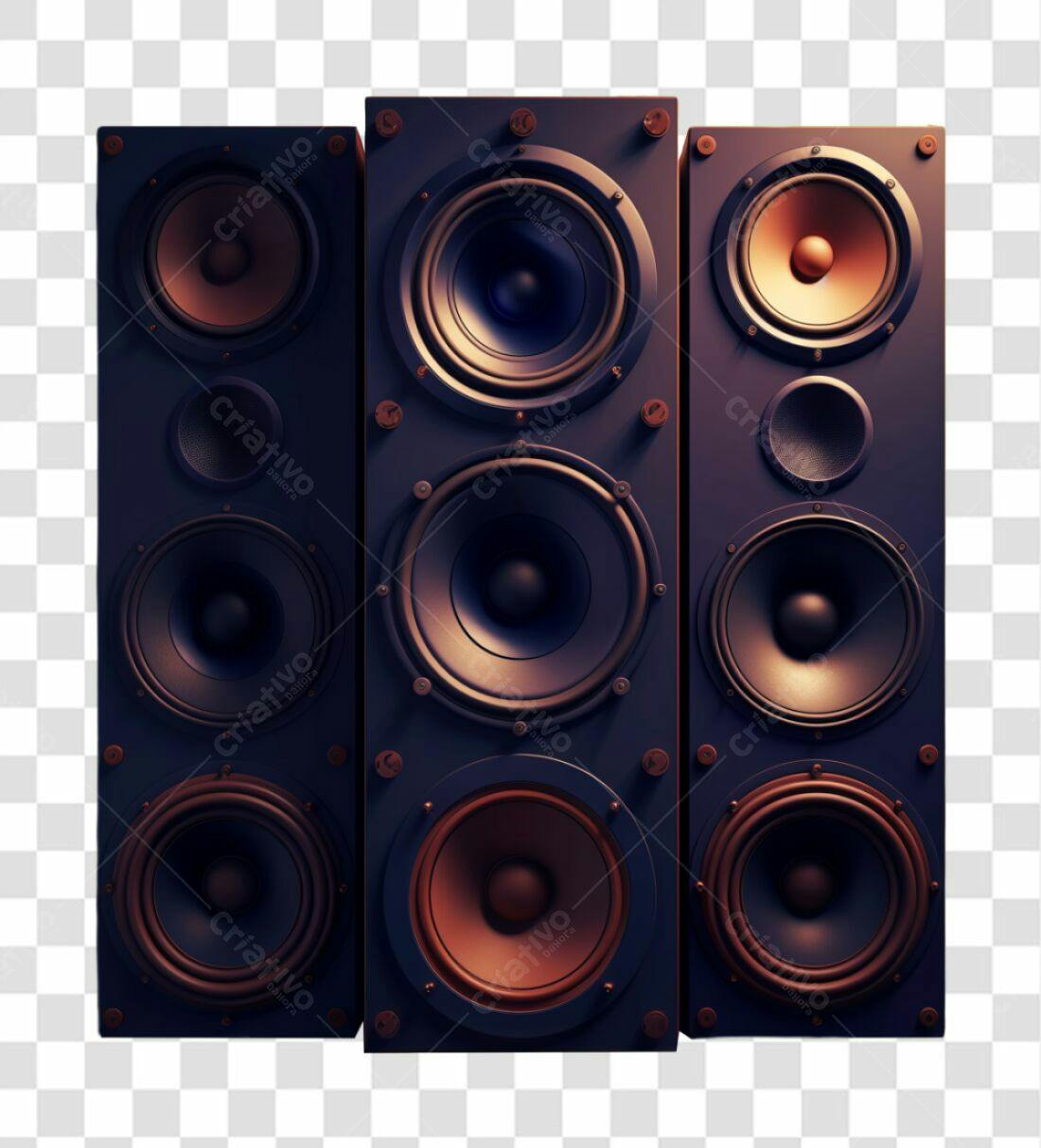 Icone Música Caixas de Som PNG com fundo transparente