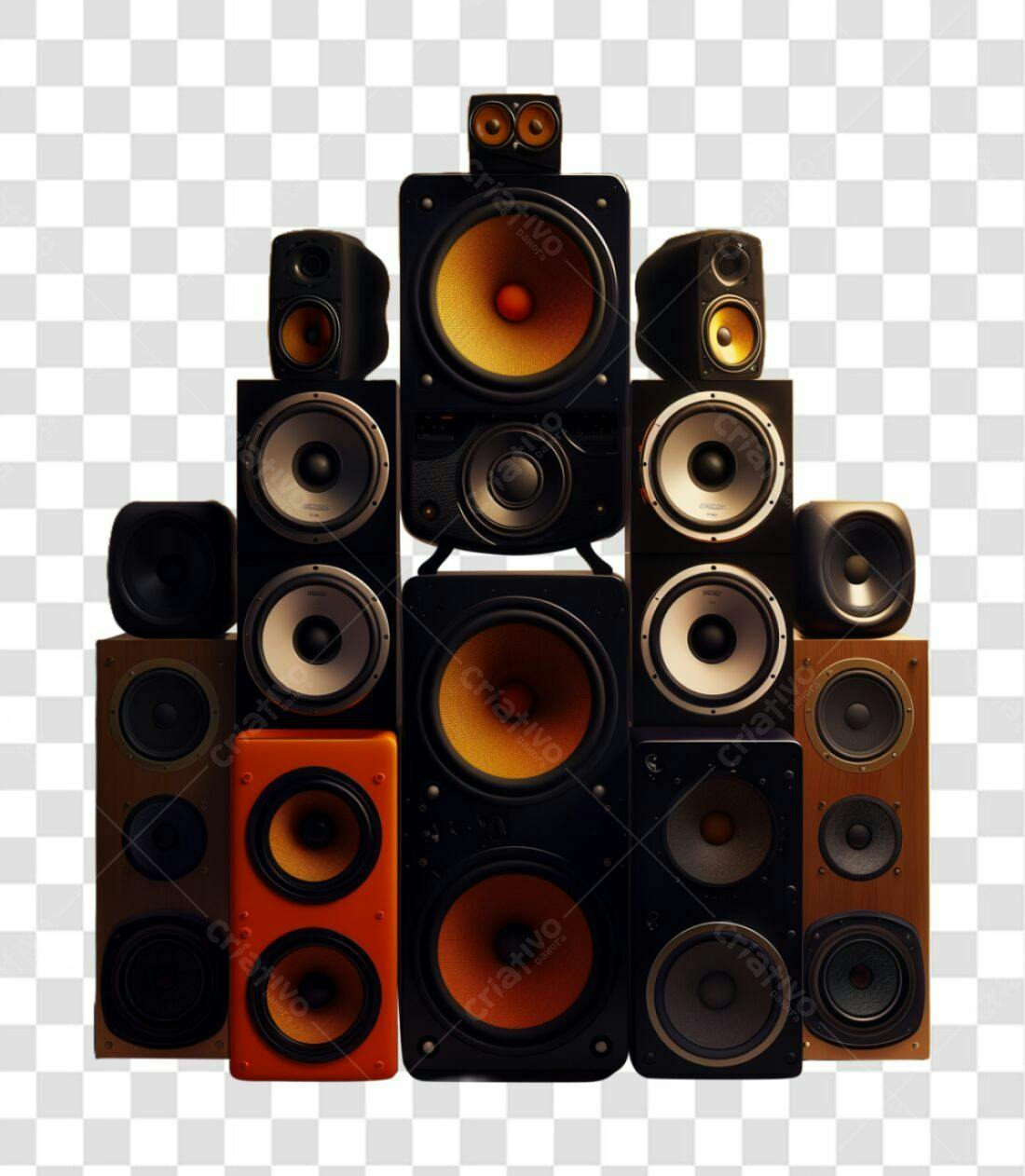 Icone Música Caixas de Som PNG com fundo transparente
