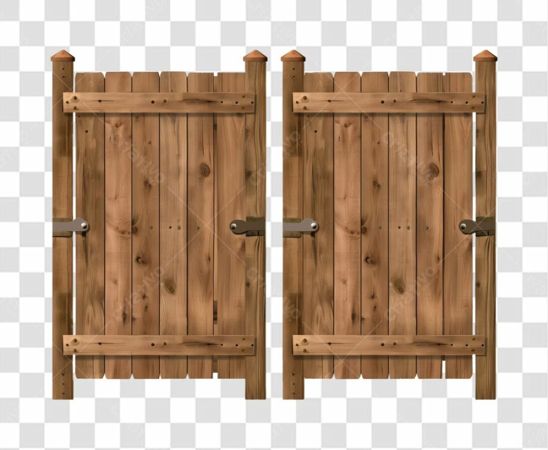 Icone Porta de Madeira Rustica PNG com fundo transparente