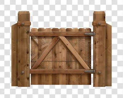 PORTÃO DE MADEIRA DE FAZENDA | IMAGEM SEM FUNDO PARA COMPOSIÇÃO | PNG