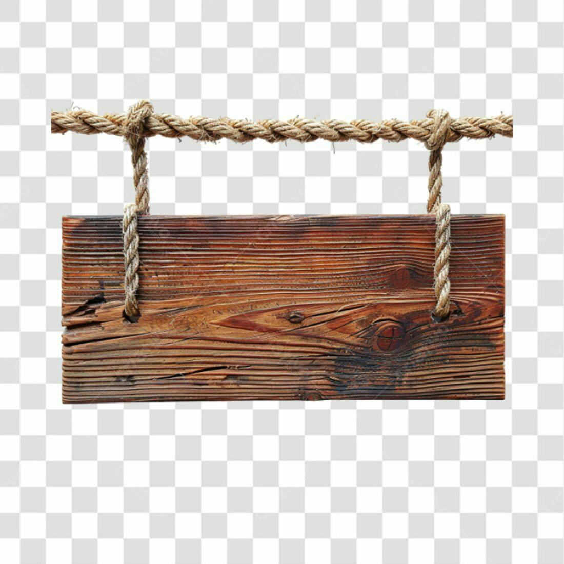 Placa de Madeira Rustica PNG com fundo transparente