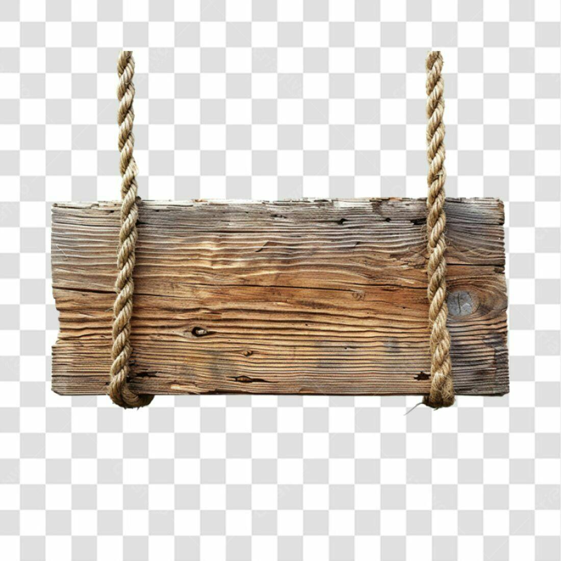 Placa de Madeira Rustica PNG com fundo transparente