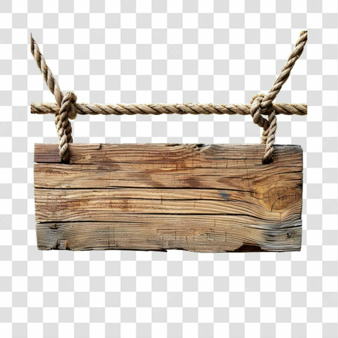 Placa de Madeira Rustica PNG com fundo transparente