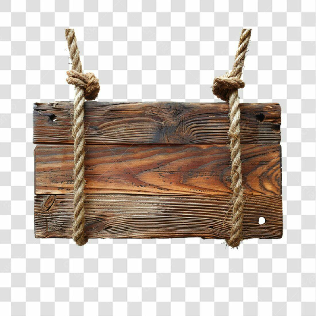 Placa de Madeira Rustica PNG com fundo transparente