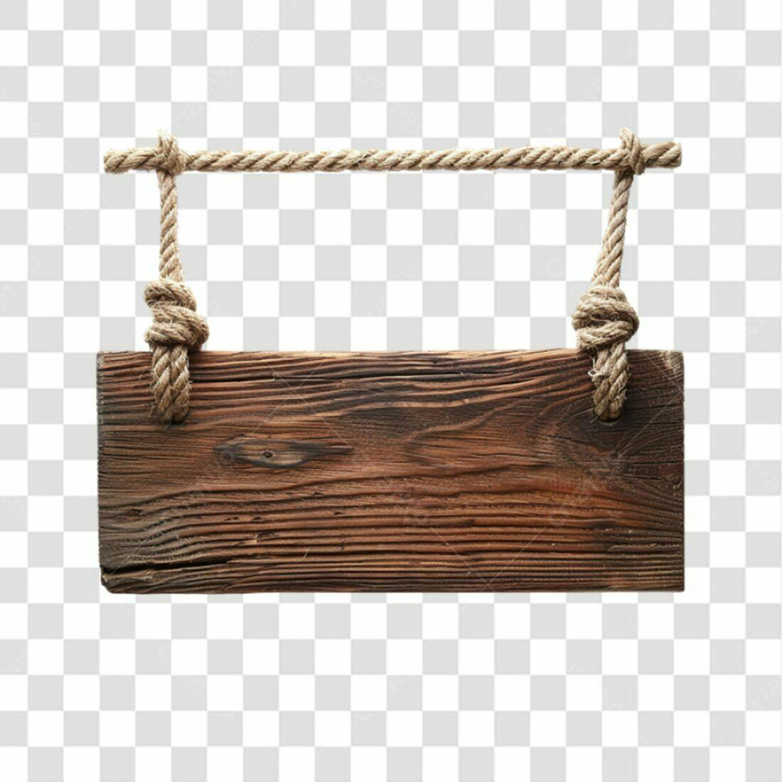 Placa de Madeira Rustica PNG com fundo transparente