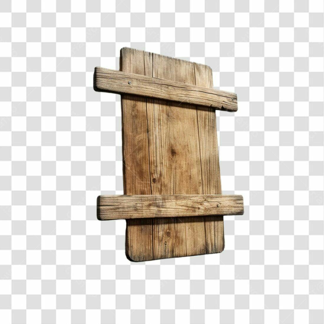 Placa de Madeira Rustica PNG com fundo transparente