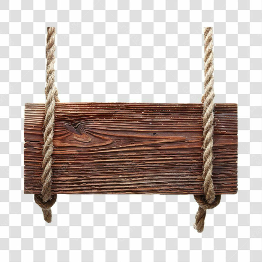 Placa de Madeira PNG com fundo transparente