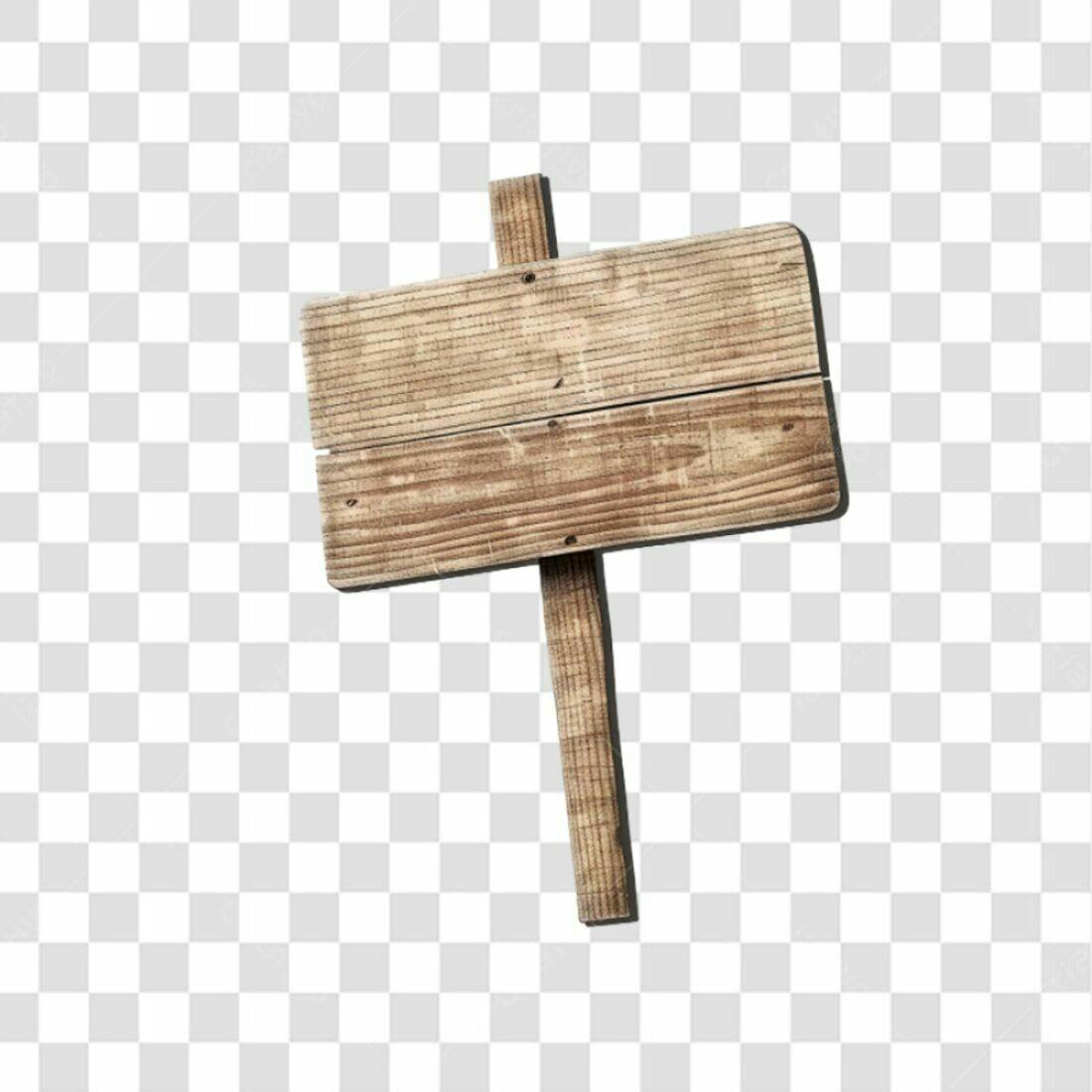 Placa de Madeira PNG com fundo transparente