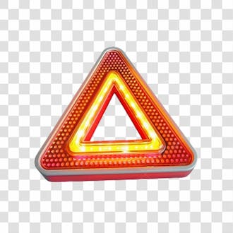 Placa 3d neon brilhante png transparente