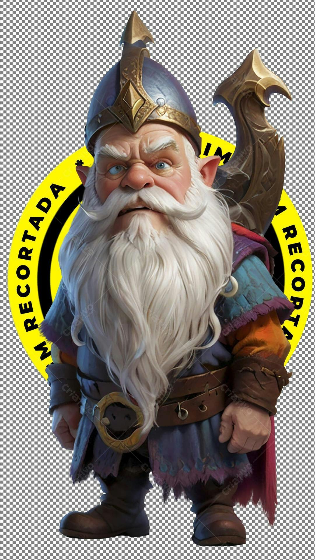 Icone Anão Guerreiro PNG com fundo transparente