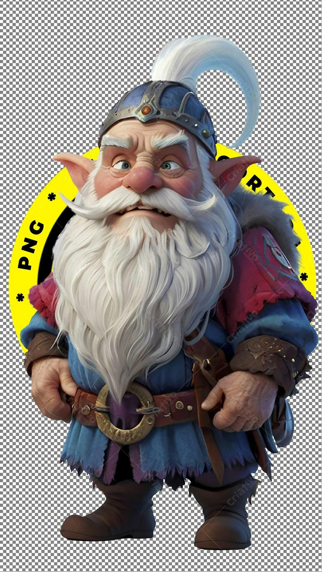 Icone Anão Guerreiro PNG com fundo transparente