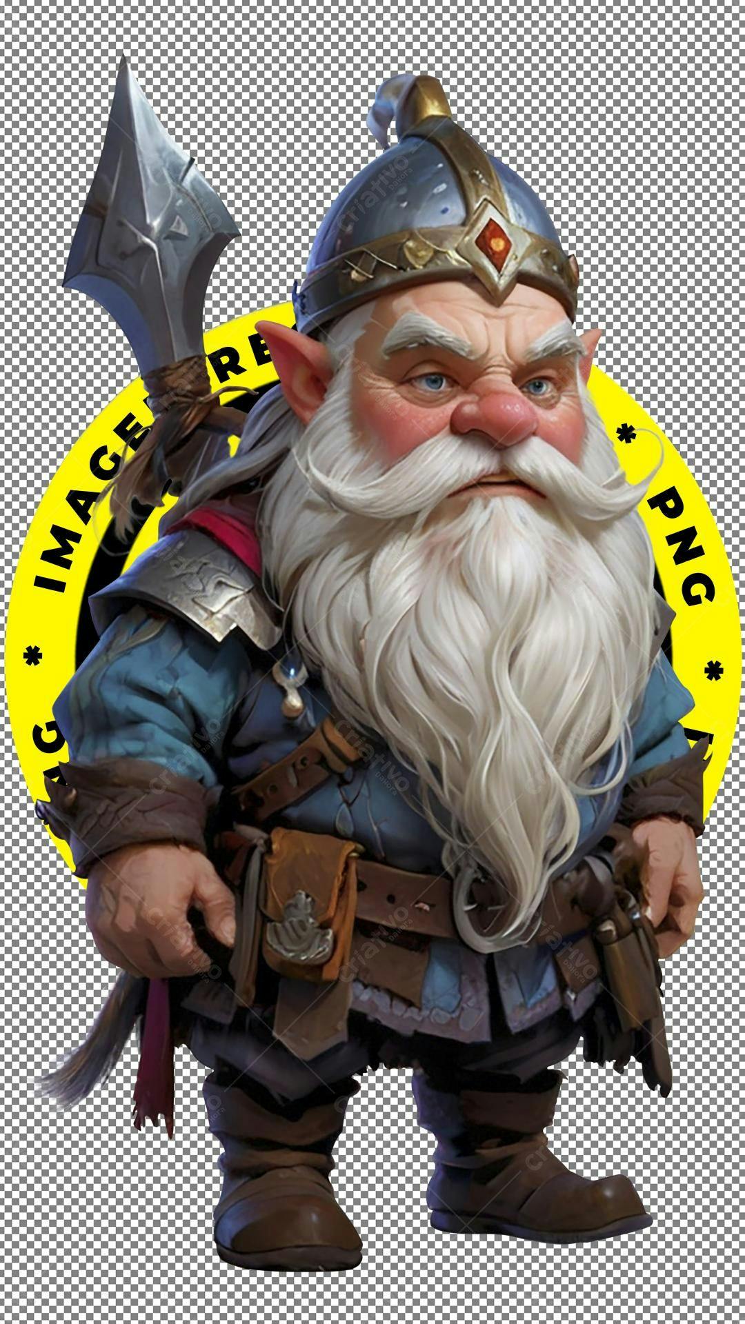 Icone Anão Guerreiro PNG com fundo transparente