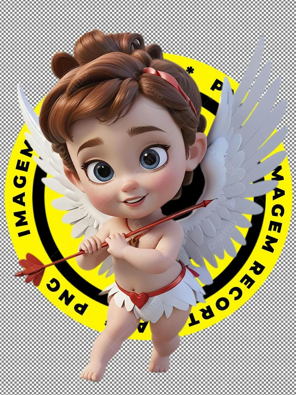 Imagem 3D, Cupido, Asas, Imagem Recortada, Menina Fofa