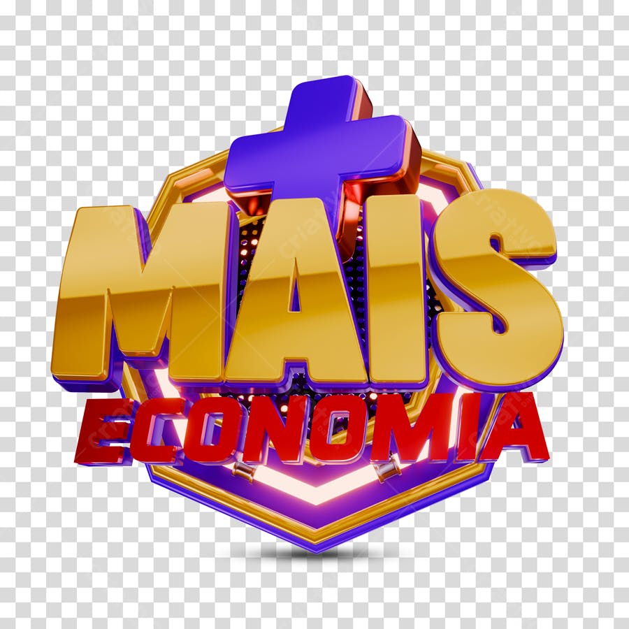 Logo Mais Economia PSD Editável