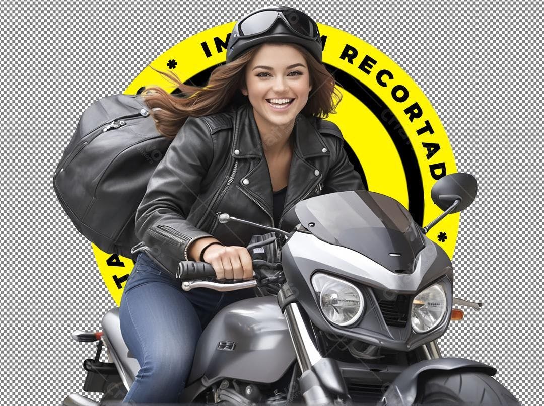 Imagem PNG Motociclista Mulher com fundo transparente
