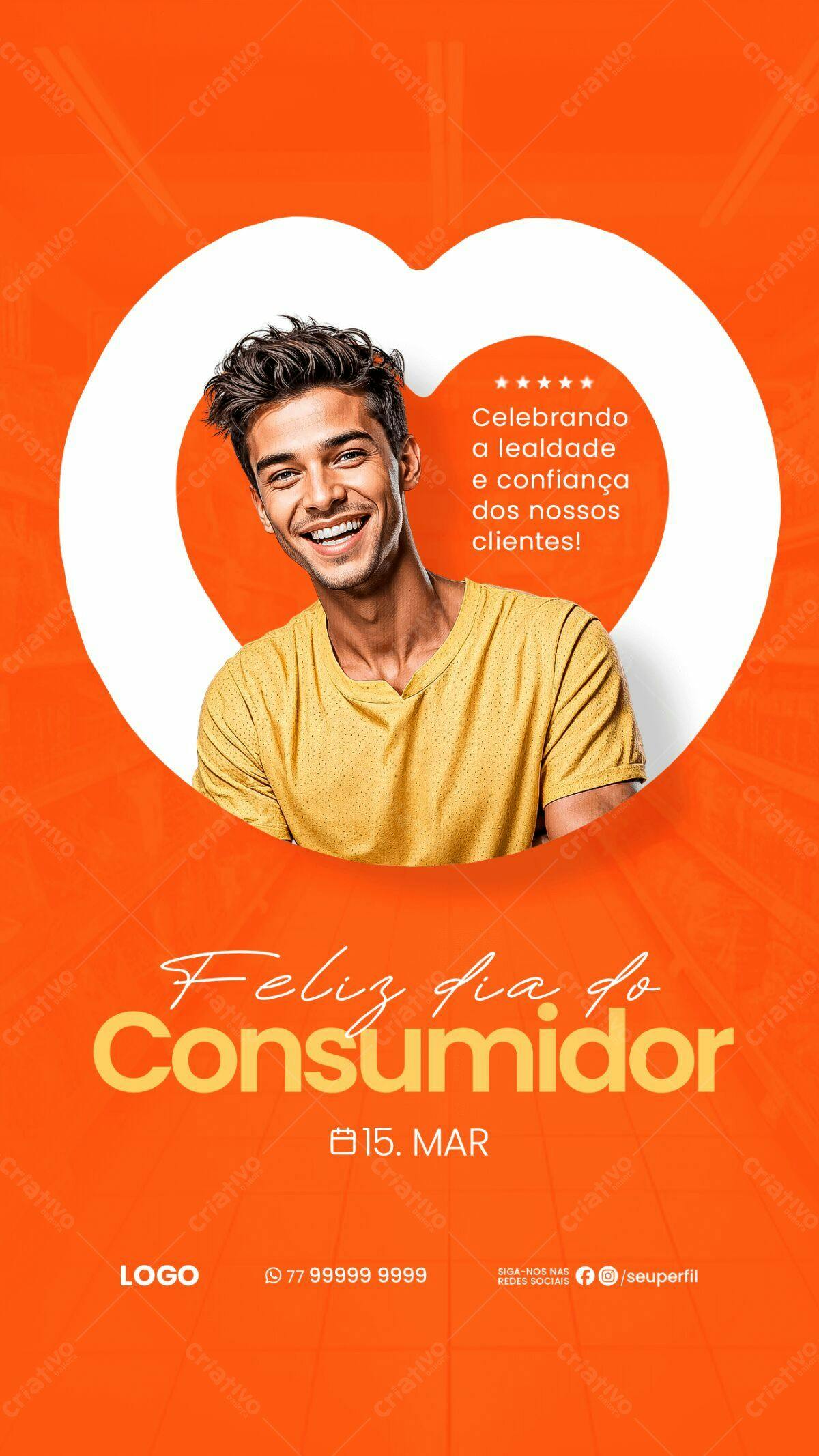 Flyer para o Dia do Consumidor PSD Editável