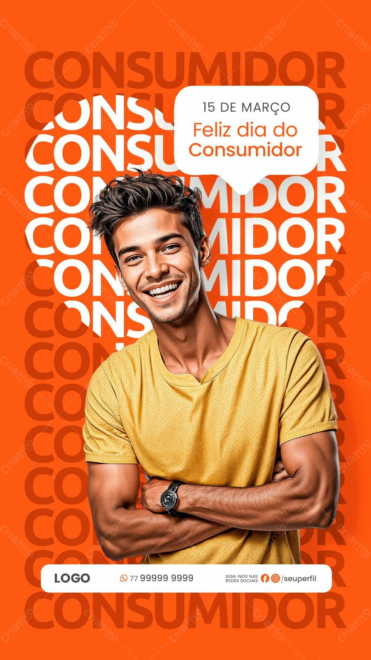 Flyer Dia do Consumidor PSD Editável