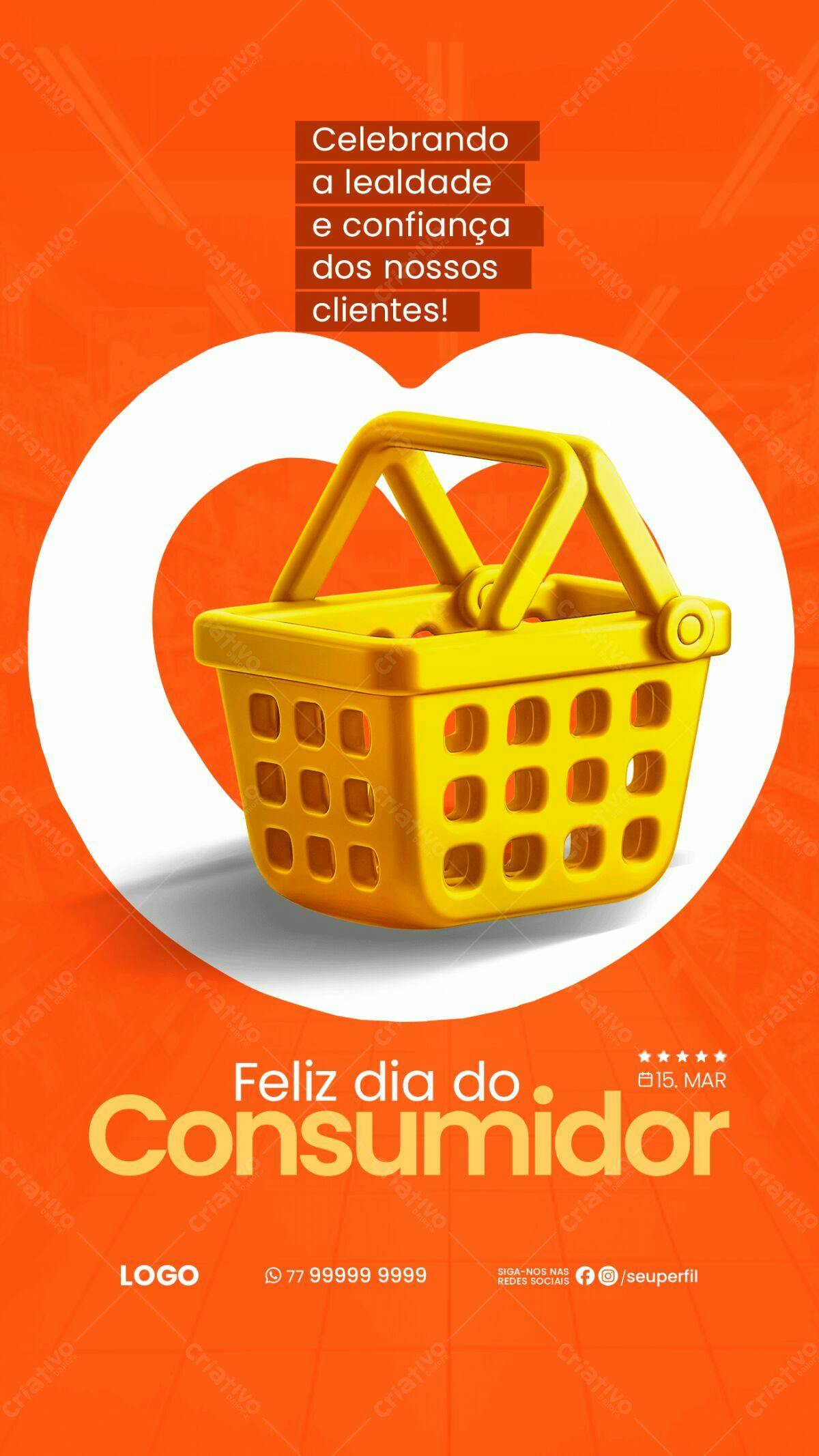 Flyer para o Dia do Consumidor PSD Editável