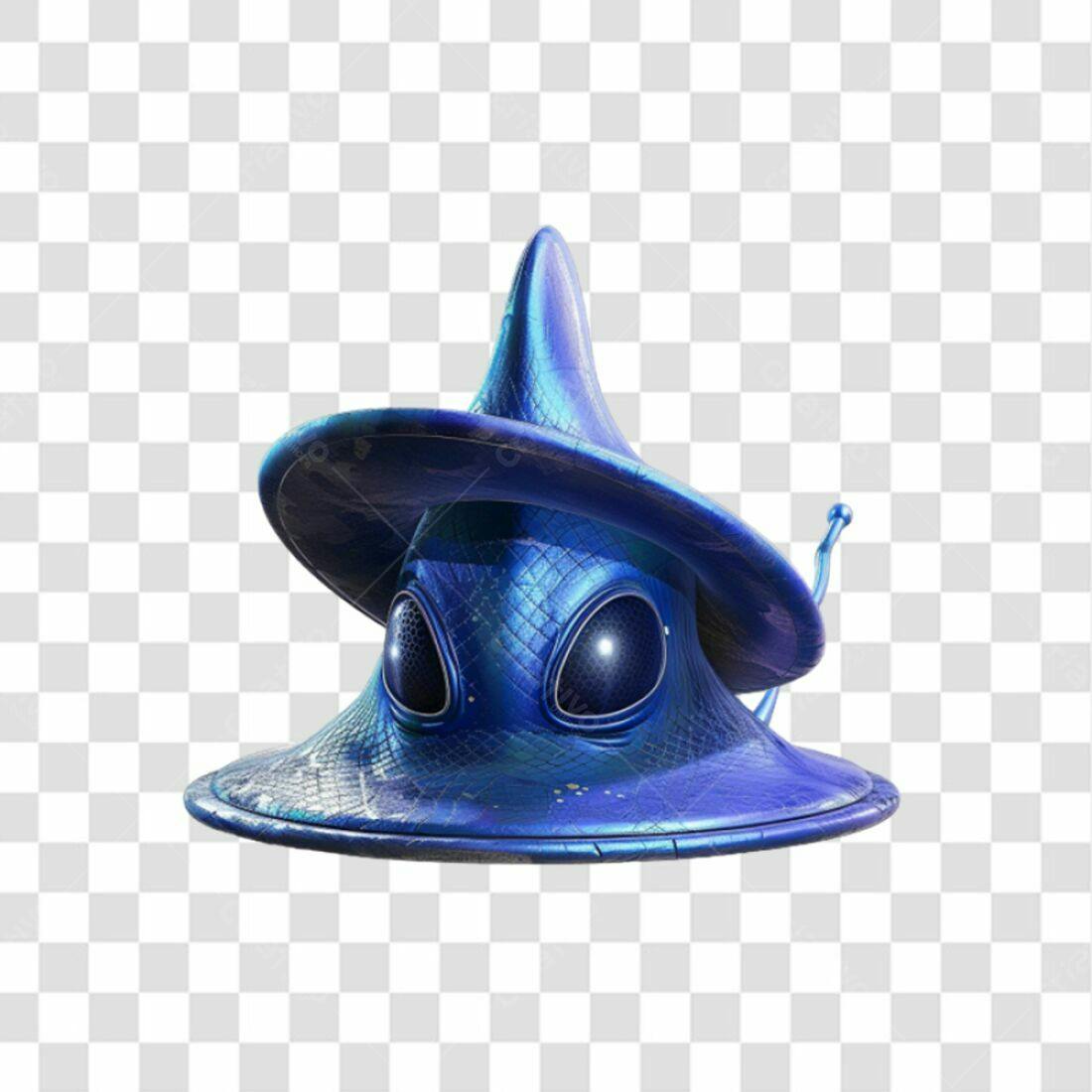 Icone alienígena azul PNG com fundo transparente