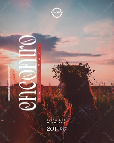 Flyer para Culto das Mulheres PSD Editável