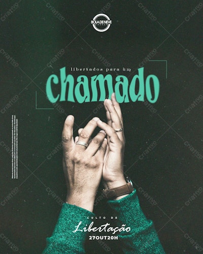 Flyer para Culto de Libertação PSD Editável