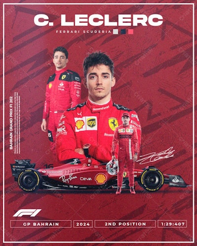 Poster Fórmula 1 GP Bahrein 2024 PSD Editável
