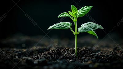 Designerdamissao A Young Plant Sprouting From The Dark Soil Wit 1Db 93B 03 26F 3 4Db 1 8236 5Bf 475322Da 4