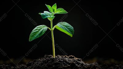 Designerdamissao A Young Plant Sprouting From The Dark Soil Wit 8C 085Ac 1 1371 4433 B 8Ce C 1676Ab 46490