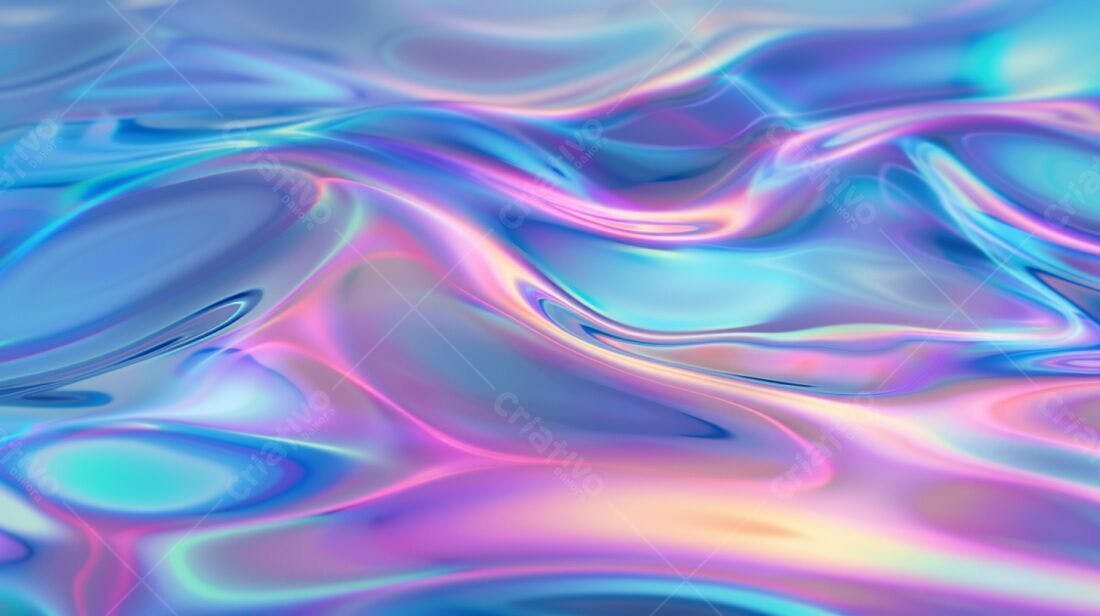 Fluxo Iridiscente Azul Rosa