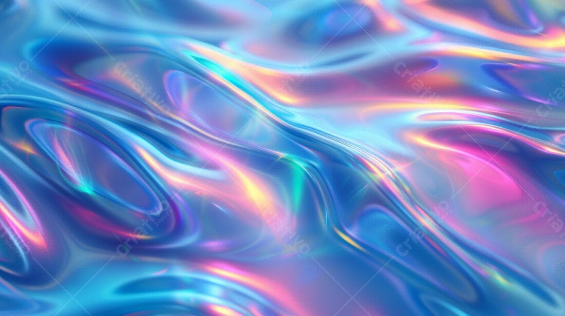 Textura Fluida Iridiscente Azul Rosa