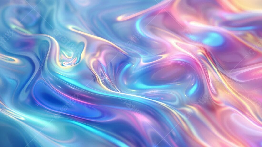 Fluxo Iridiscente Cores Pastel