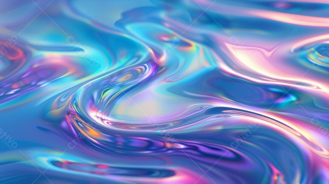 Fluxo Iridiscente Azul e Rosa