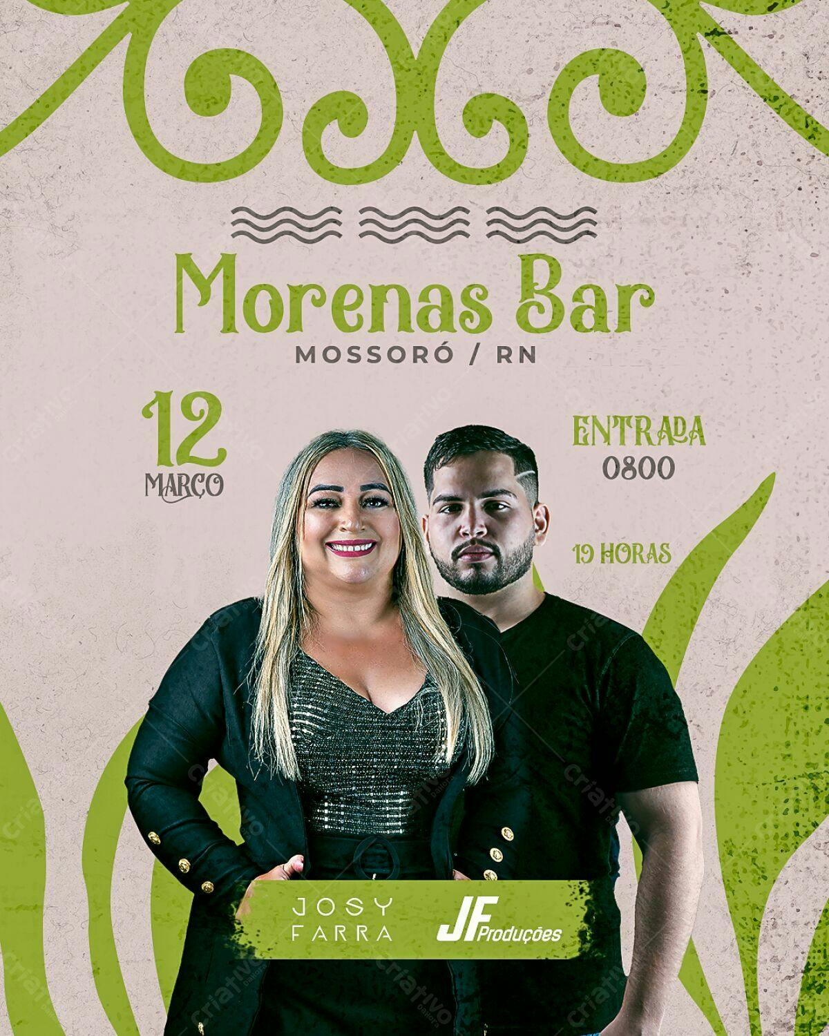 Flyer para Show Musical no Morenas Bar PSD Editável