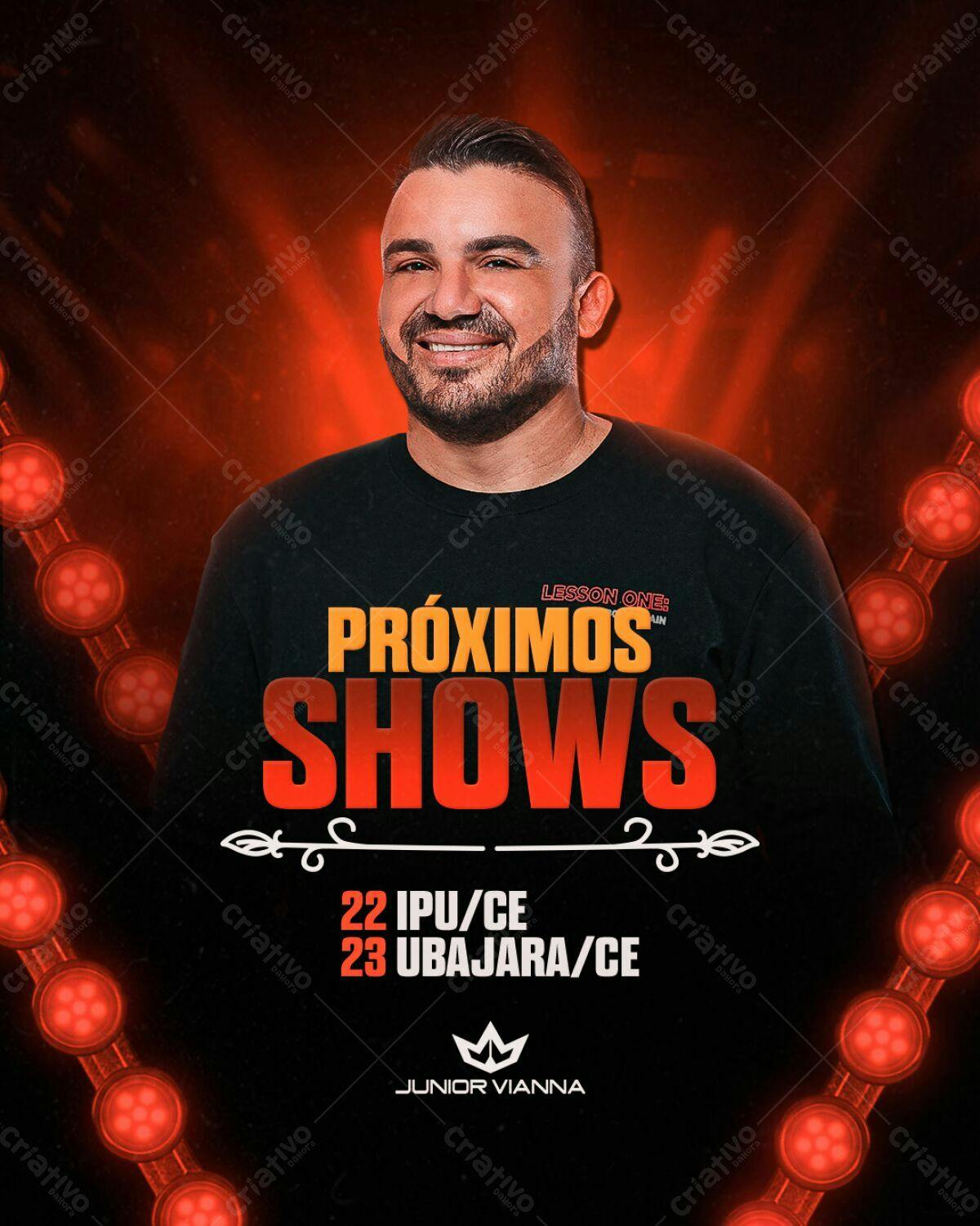 Flyer Shows Junior Vianna PSD Editável
